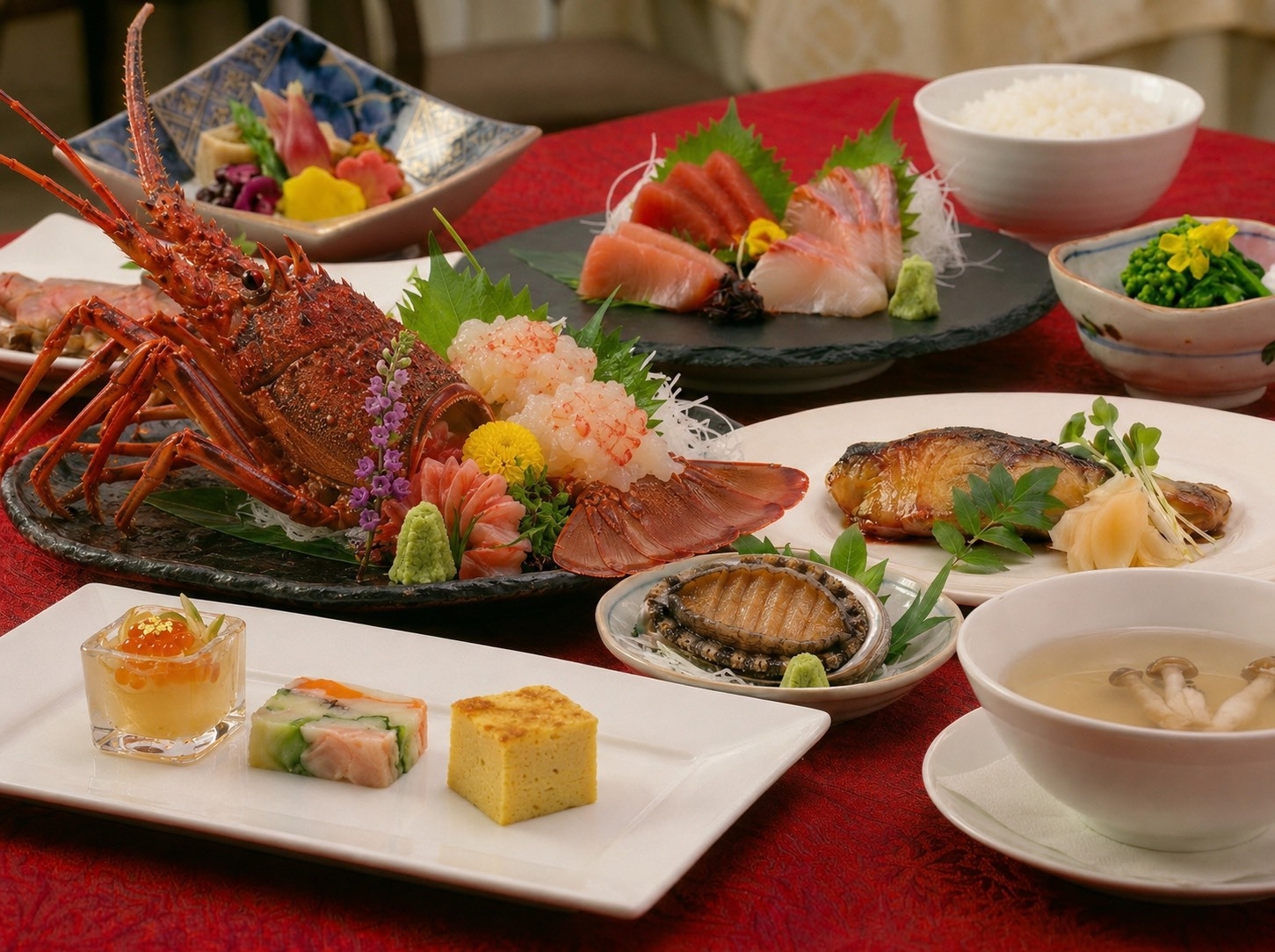 【特選夕食｜伊勢海老・鮑】全室オーシャンビューの宿で味わう、伊豆の贅沢美食プラン【2食付】
