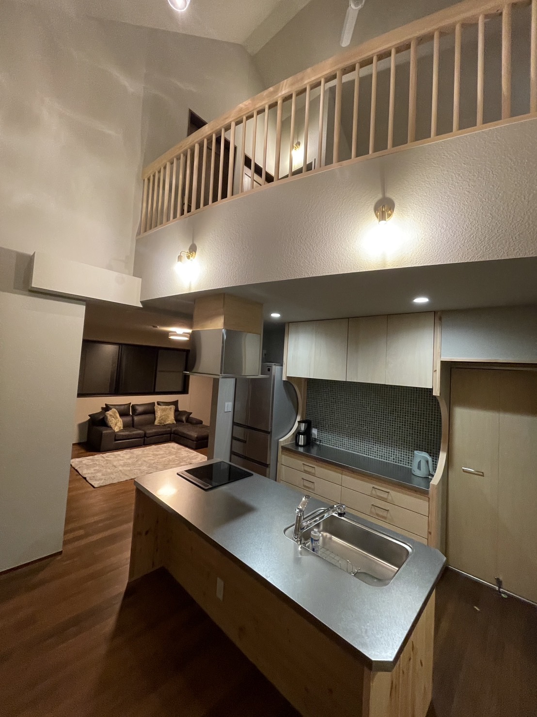 キッチン吹き抜け