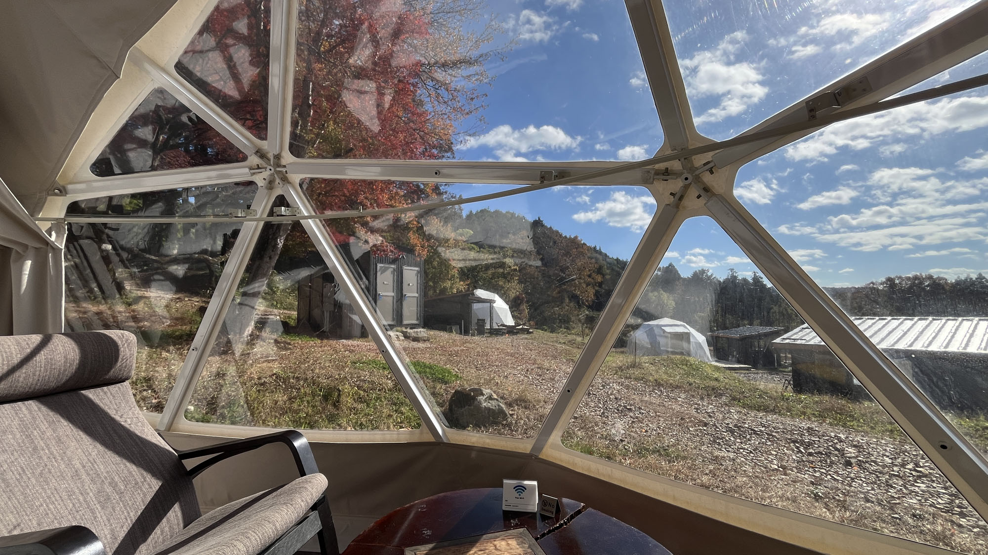 ドッグドームテントからの景色*