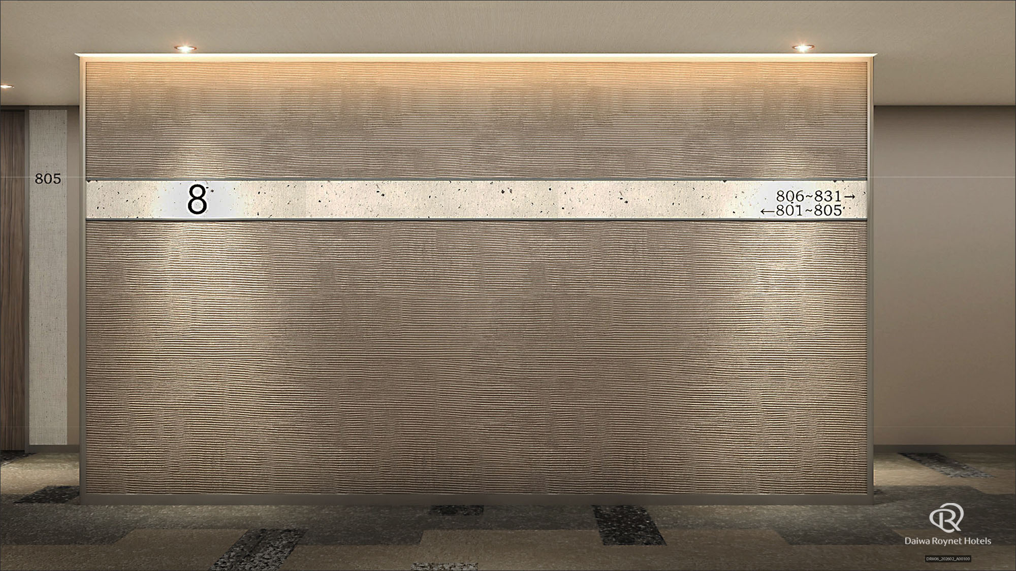 客室階エレベーターホール（イメージ）