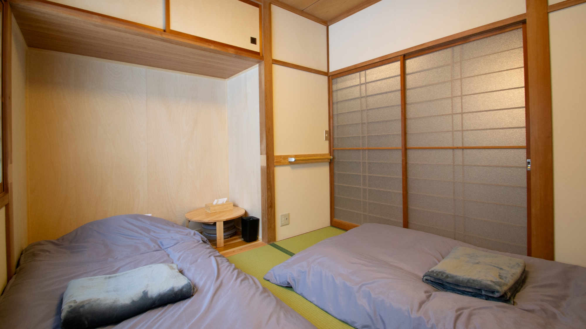 *【和室】就寝時には布団を敷いて、大人2名でご利用いただけます。