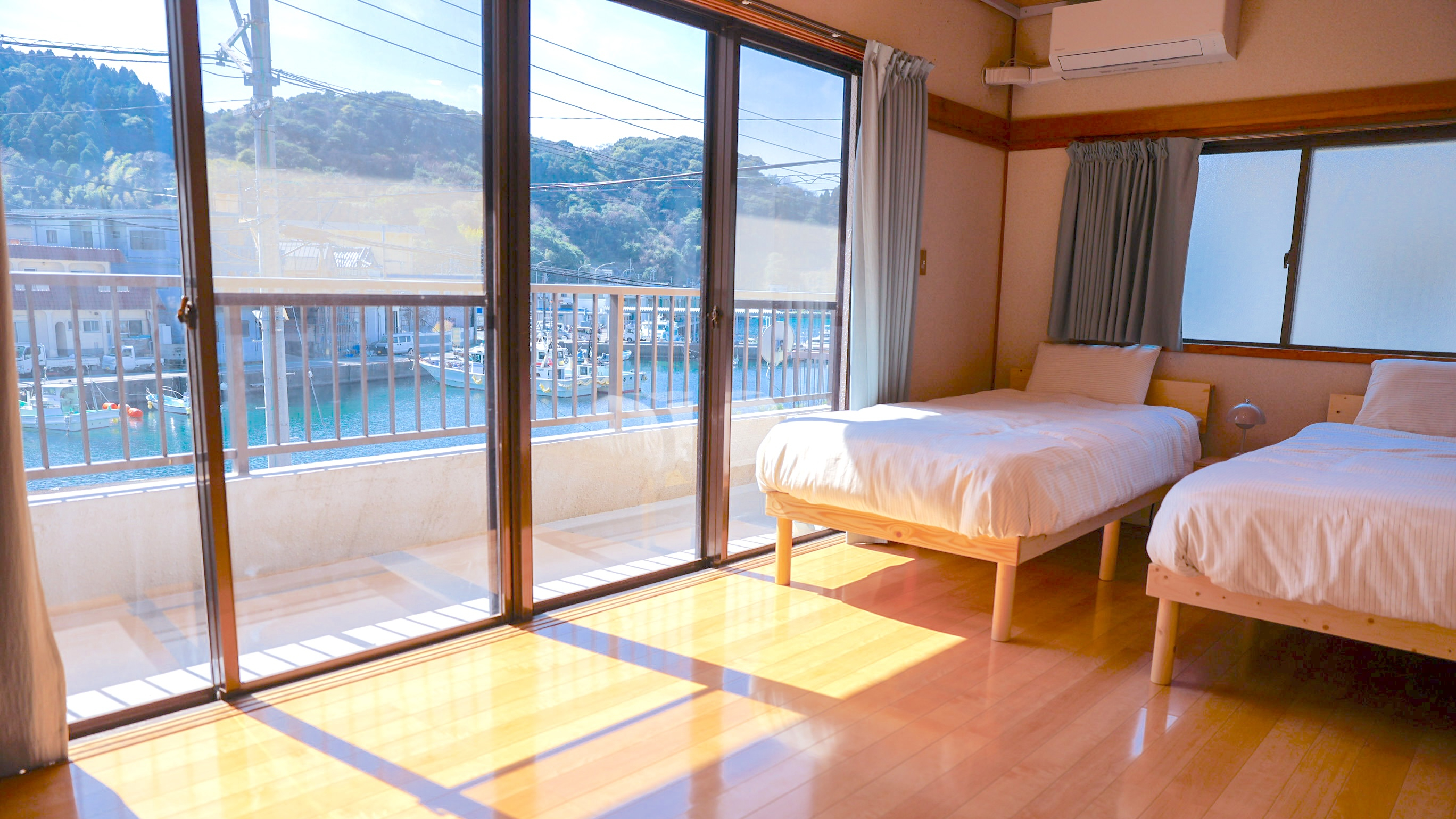 オーシャンビューのツインルームです。