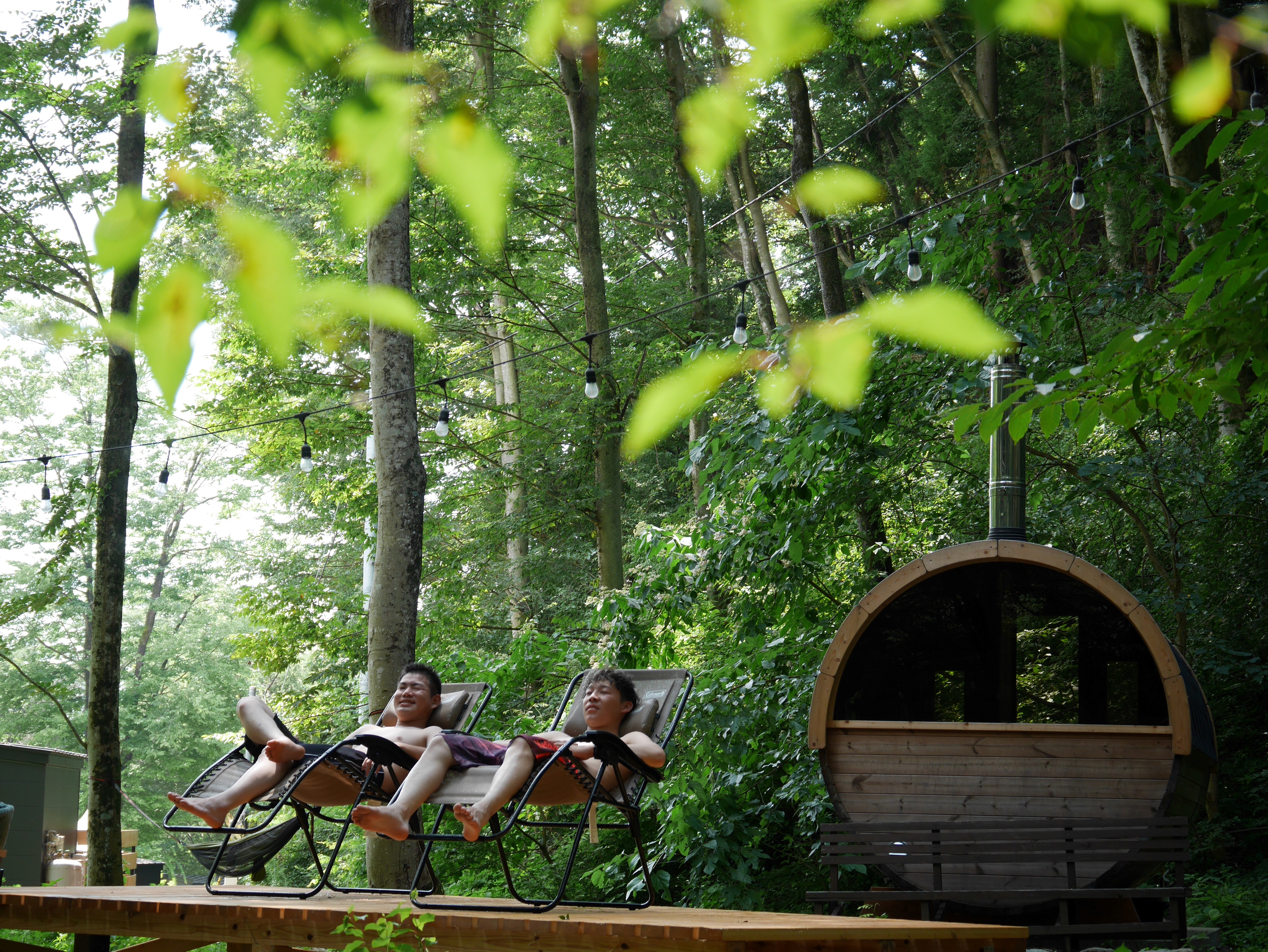 グランピングエリア限定　FORESTサウナ　全景