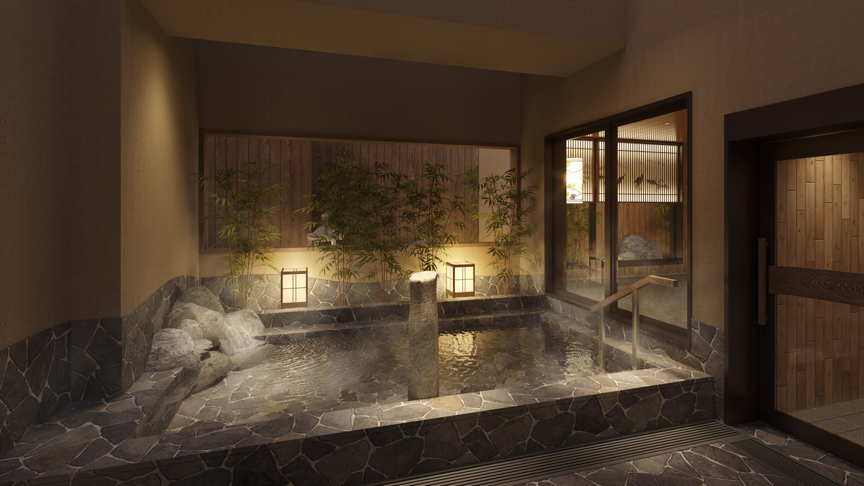 男子大浴場パース③