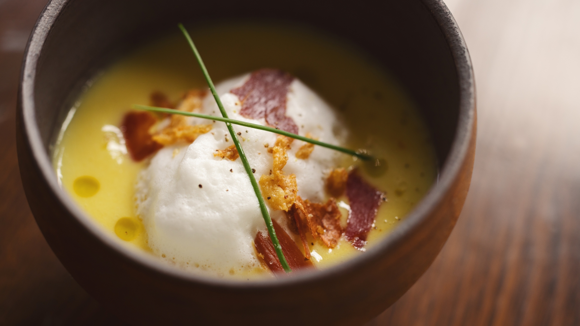 *夕食一例（スープ）／季節の食材を使ったスープは絶品です。