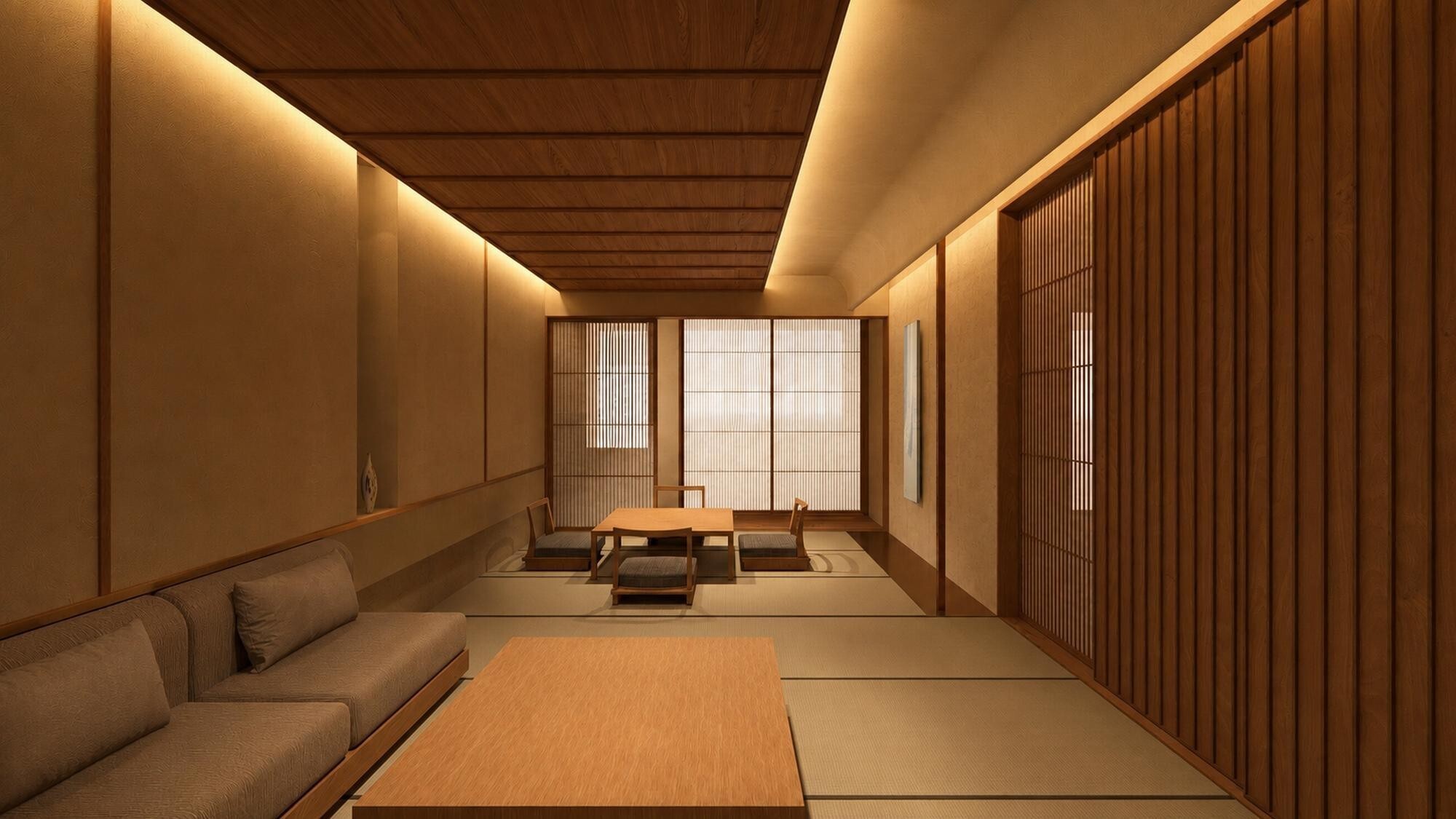 Tatami Suite｜畳敷きの間に、温泉露天風呂を備えた和室のスイートルーム　※イメージ