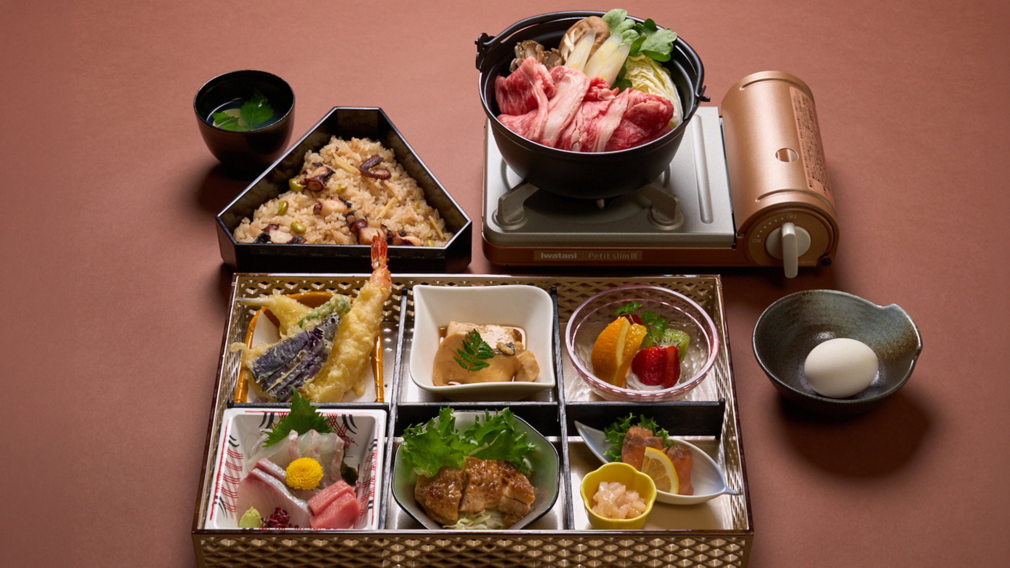 ・【夕食／多島美】鯛のポワレと広島牛ステーキでWメインを楽しめるコース