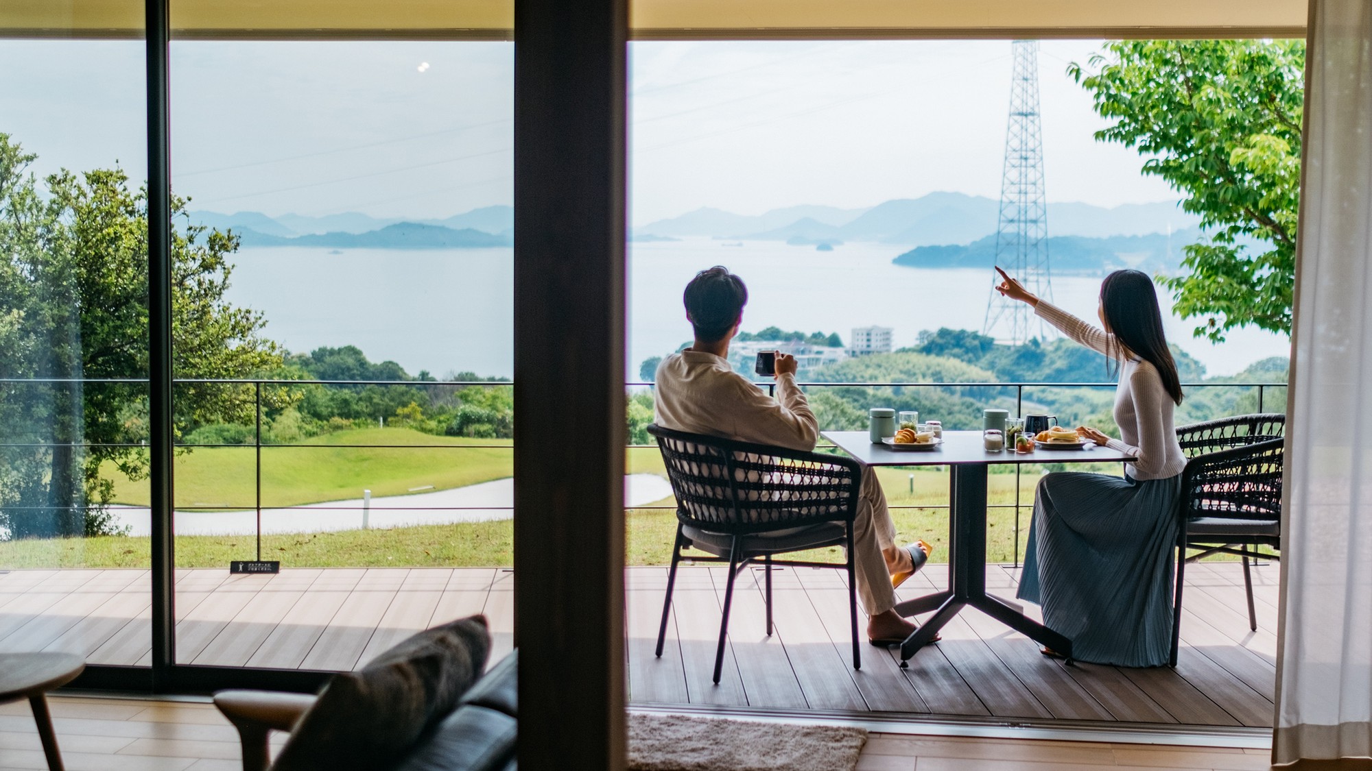 ・【朝食】島々が連なる美しい光景『多島美』を堪能しながら朝食をどうぞ