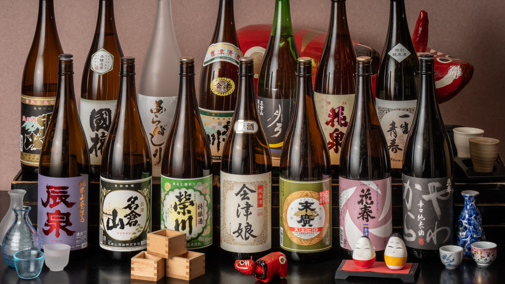 様々な地酒を取り揃えております。