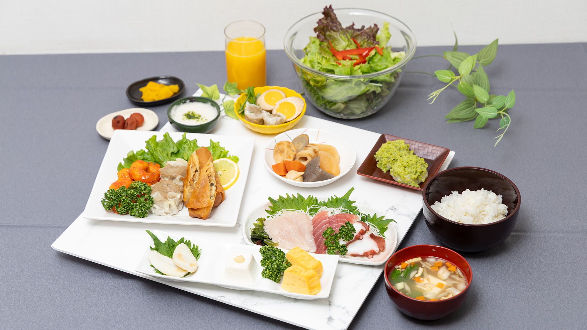＜夕食＞栄養とボリュームを重視した日替わり定食（写真は一例）