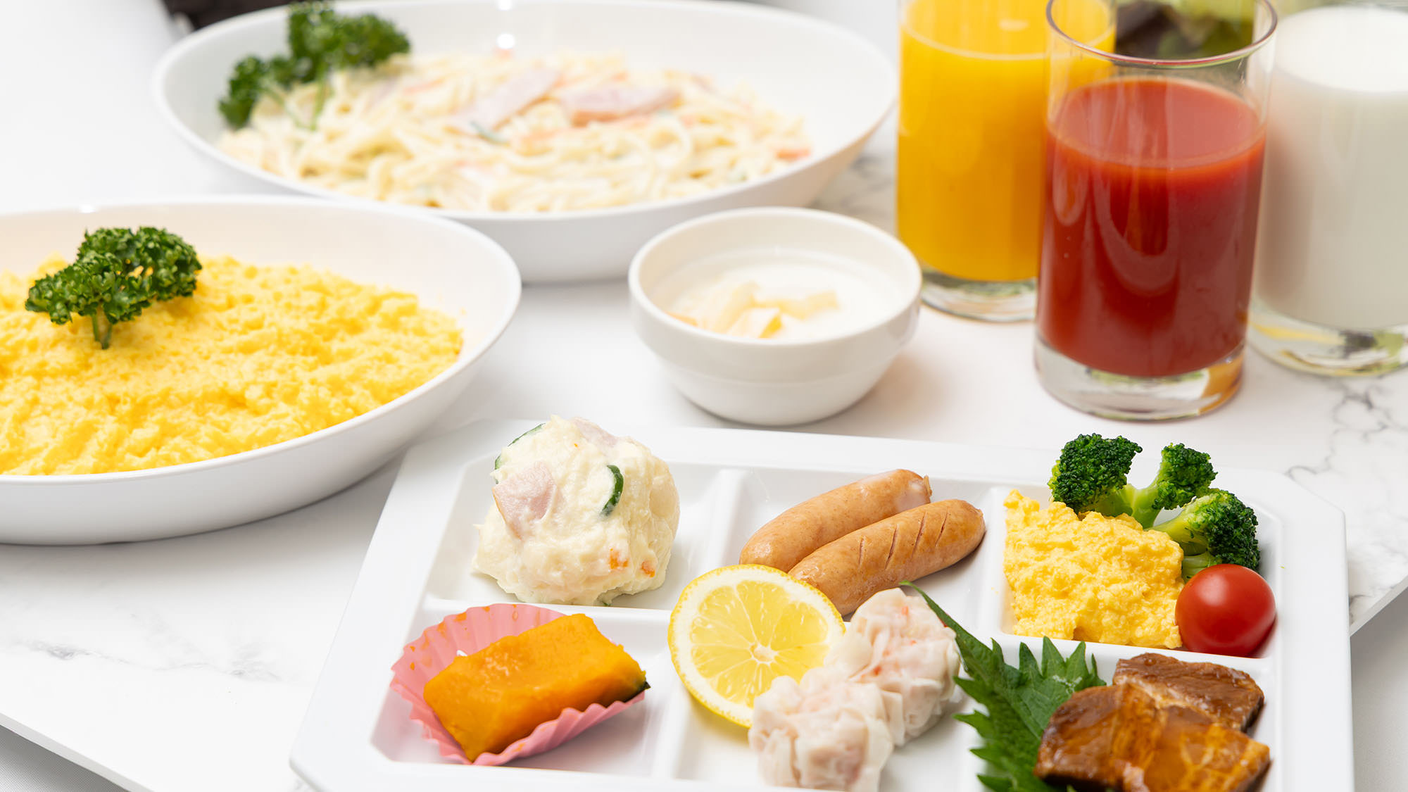 ＜朝食＞手作り朝食で1日のエネルギーチャージ（写真は一例）