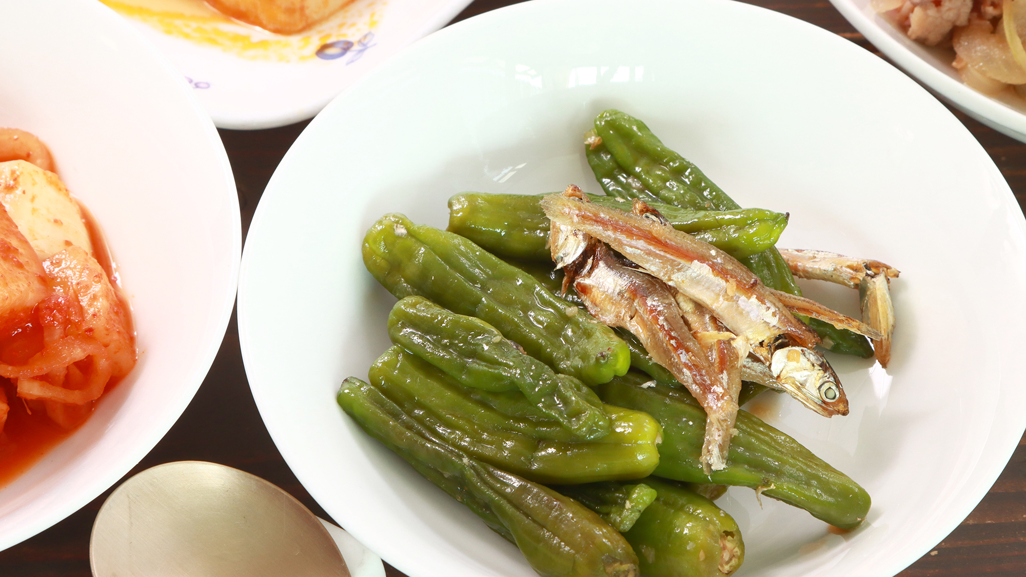 【料理】ししとうと小魚の炒め物