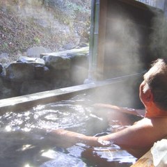 晩秋の露天風呂