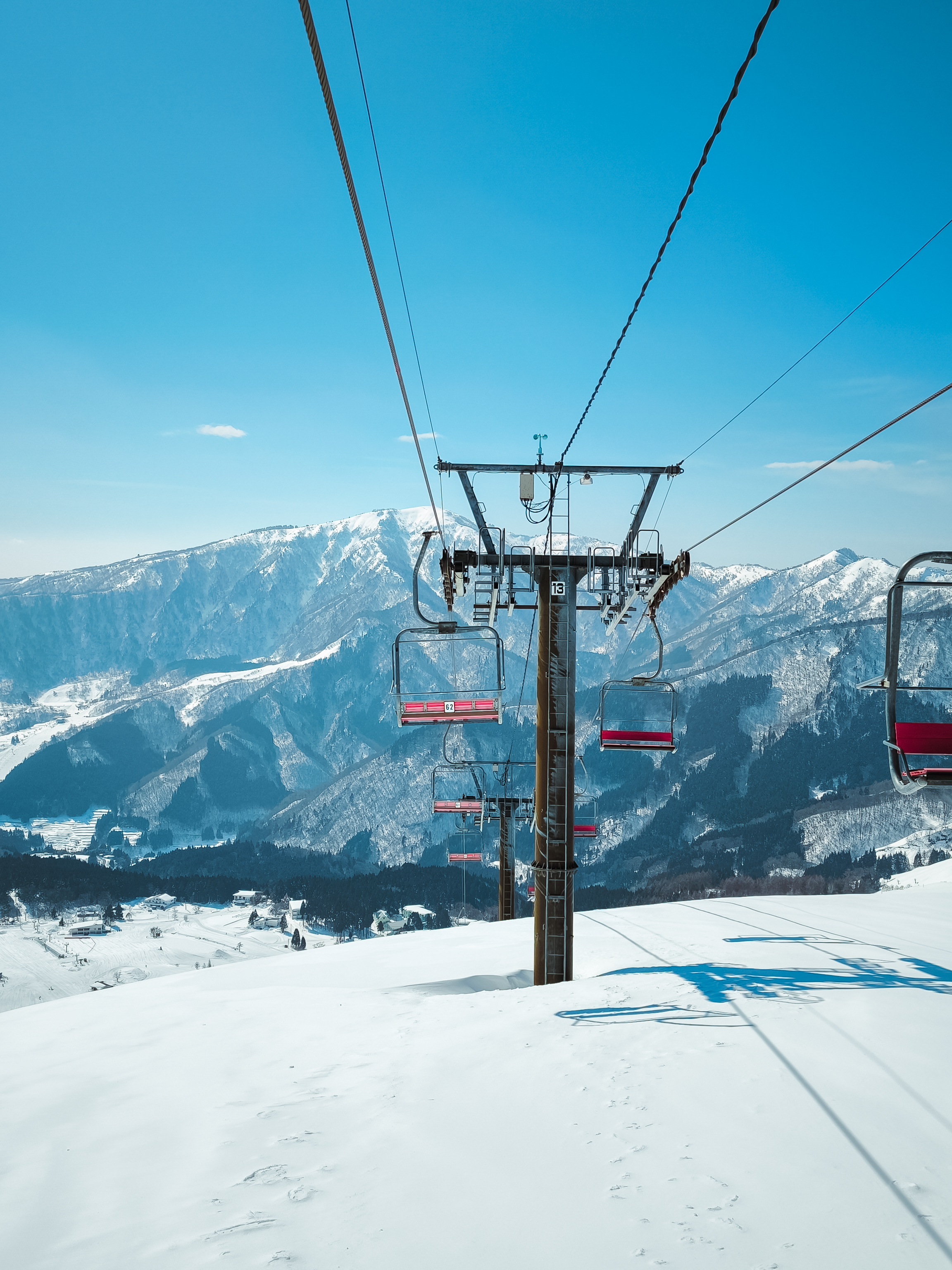 リフトから山雪景色