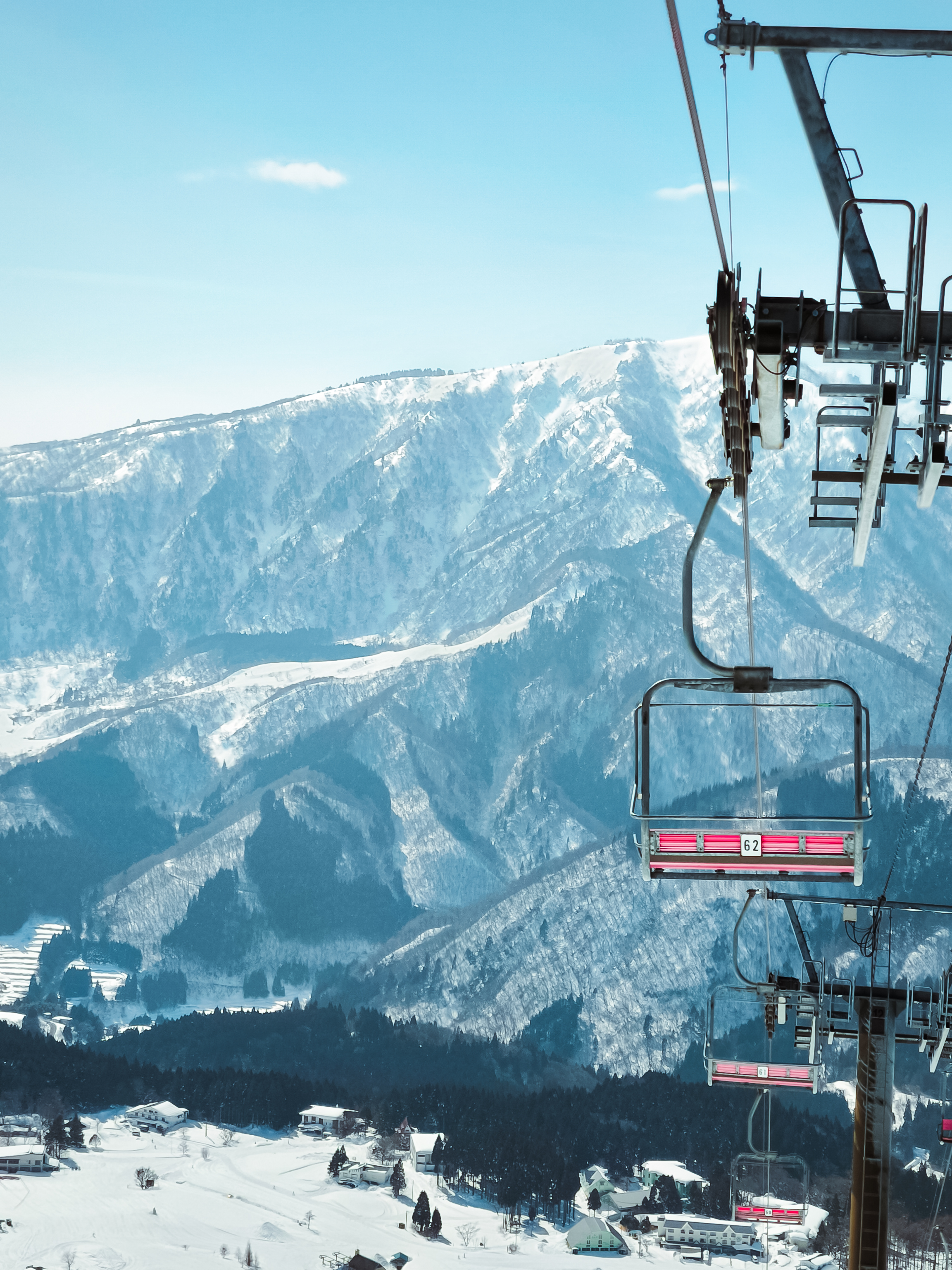 リフトから山雪景色