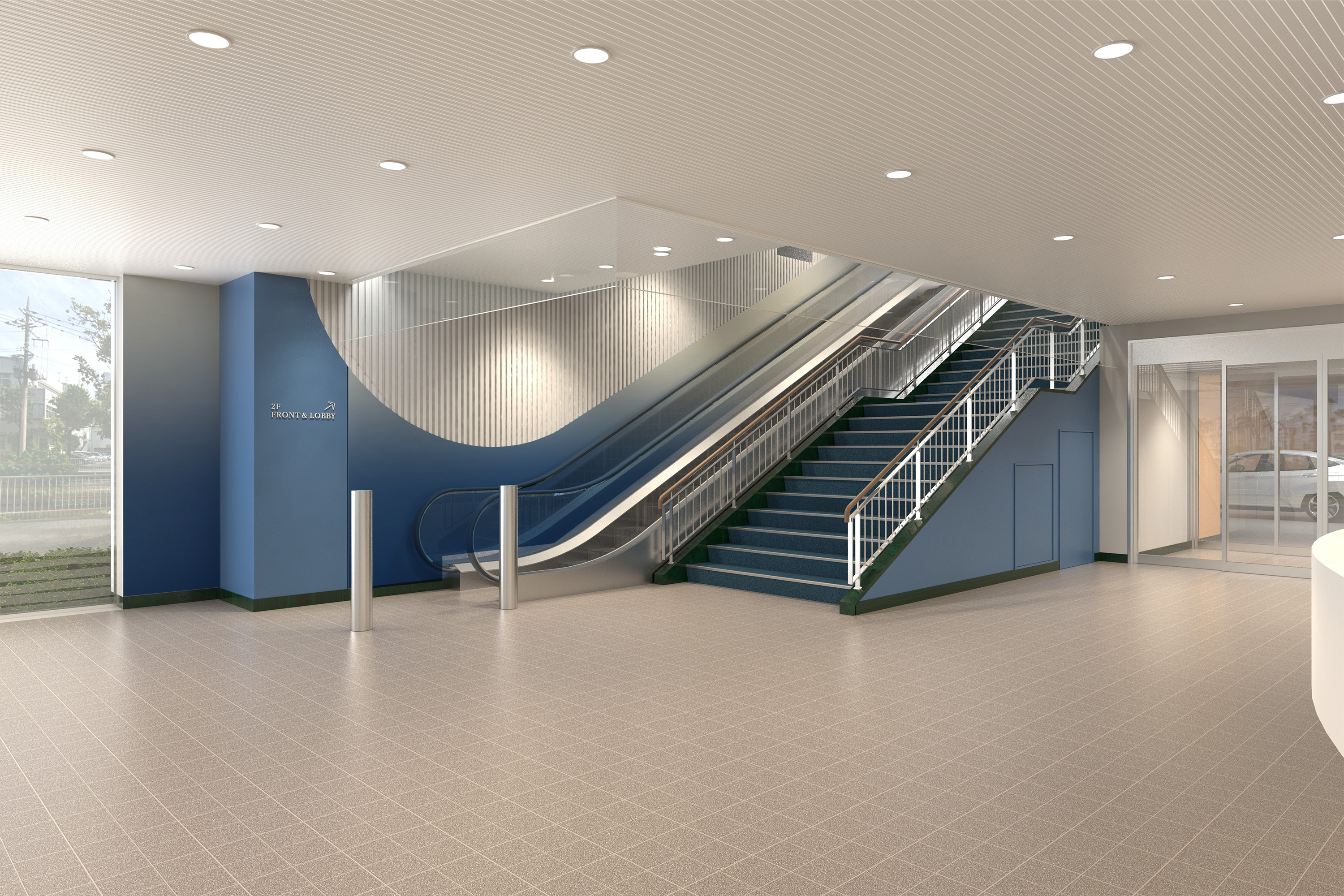 1Fエスカレータ/階段入口