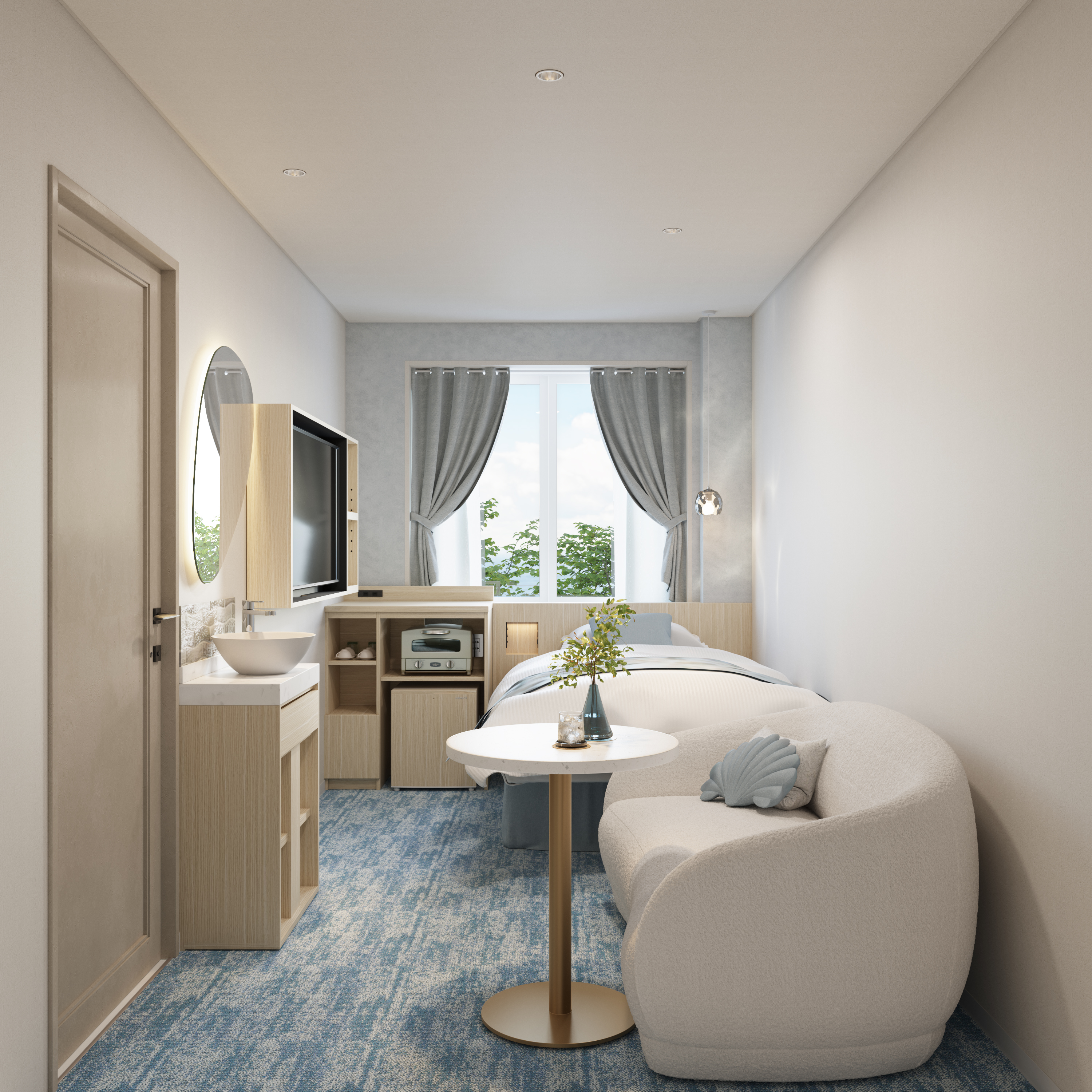 Semi-Double Room (Awa・セミダブルルーム)
