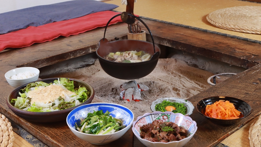 【1泊2食付】旅人とつくる食卓♪囲炉裏で楽しむ優雅なとき