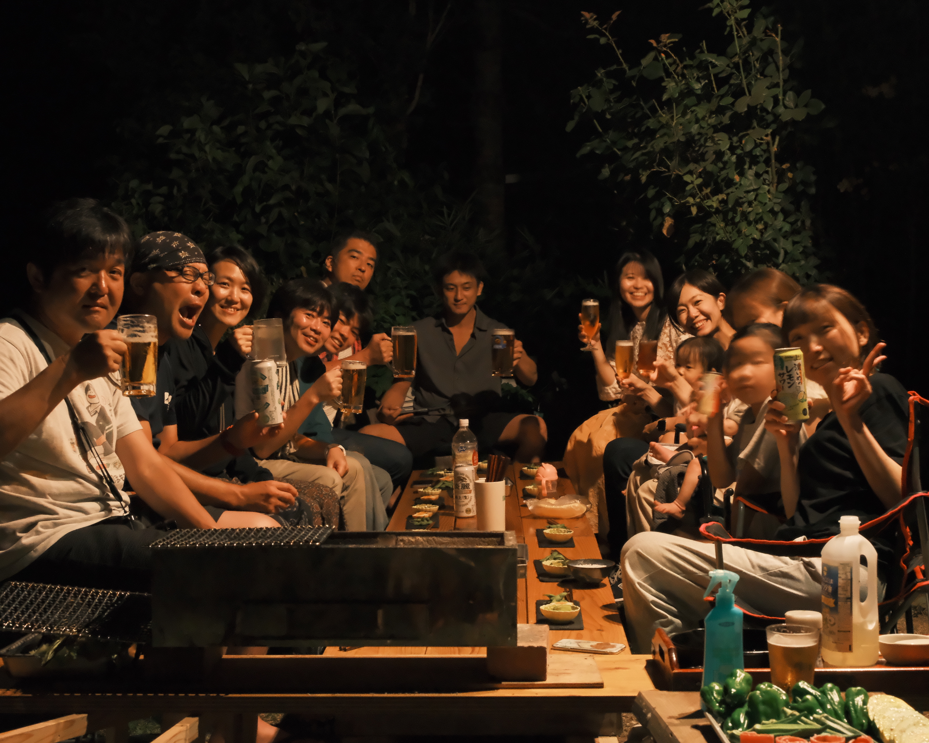 夕食風景（夏、BBQ）