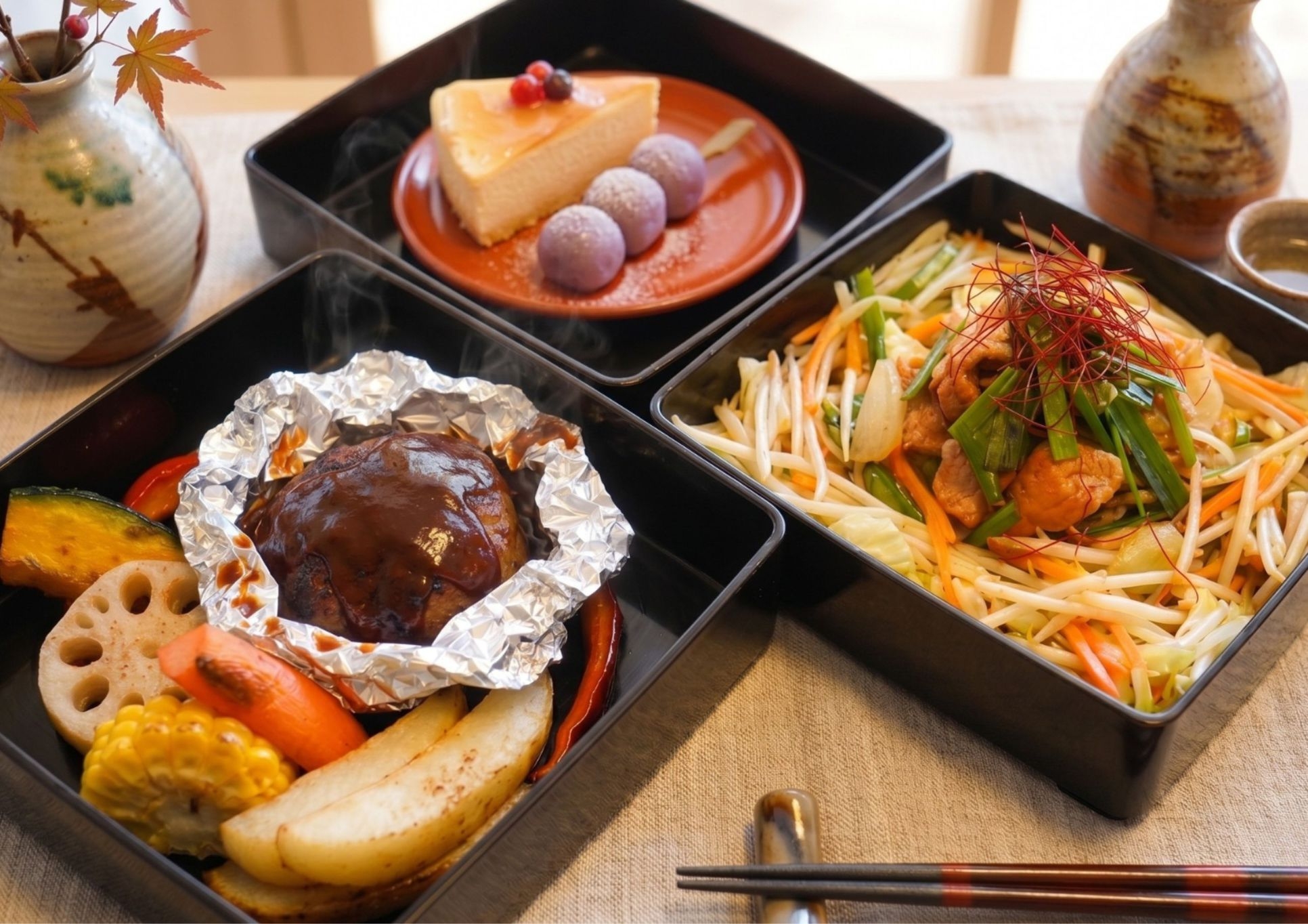 【岐阜グルメ満喫】飛騨牛ハンバーグ×名物けいちゃん焼！朝は高山ラーメンをつけ麺で堪能
