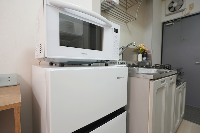 冷蔵庫、電子レンジ