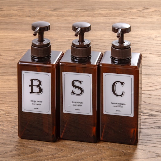 ボディーソープ、シャンプー、コンディショナー