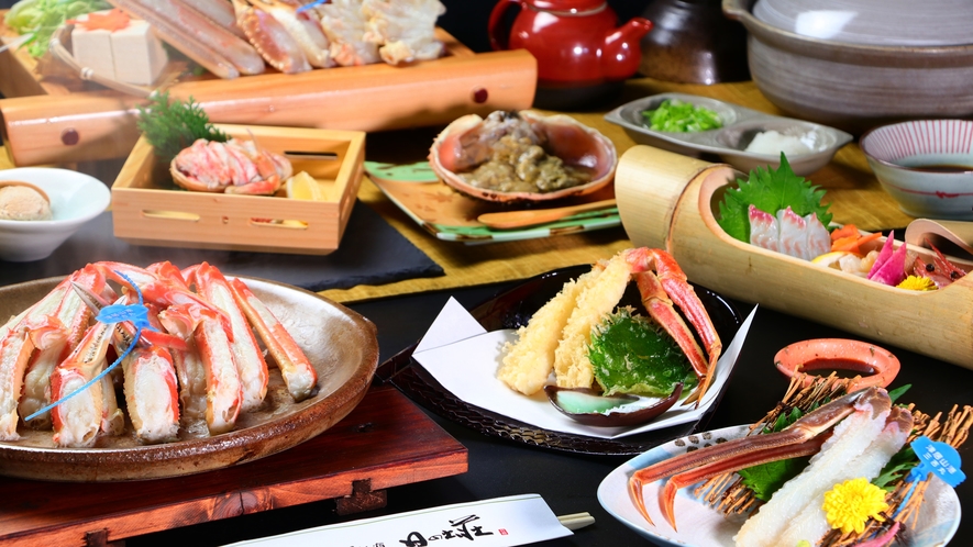 【津居山蟹スタンダードコース+カニ天ぷら】揚げたてのカニの天ぷら