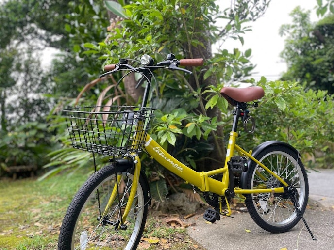 折りたたみ式自転車１台レンタル可能