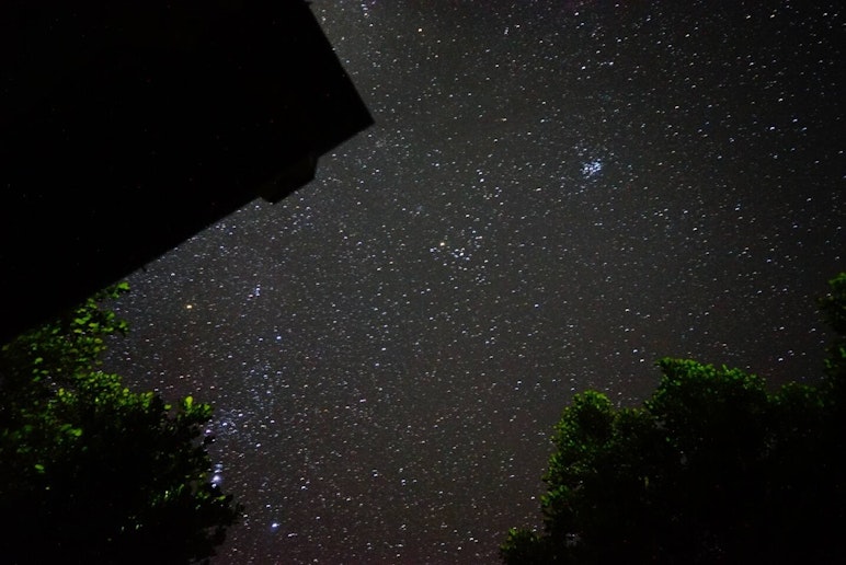 天気が良ければ、お庭から満天の星空が見えます！