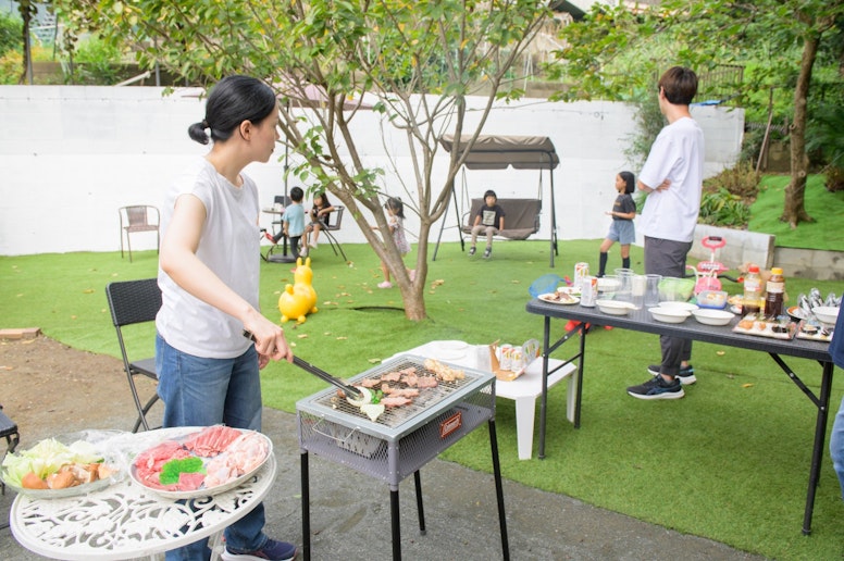 みんなでBBQ