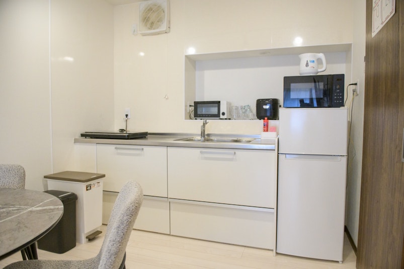 自炊可能　長期滞在可