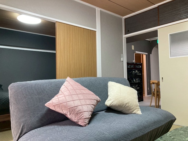 ダブルサイズのソファーベッドにもなります