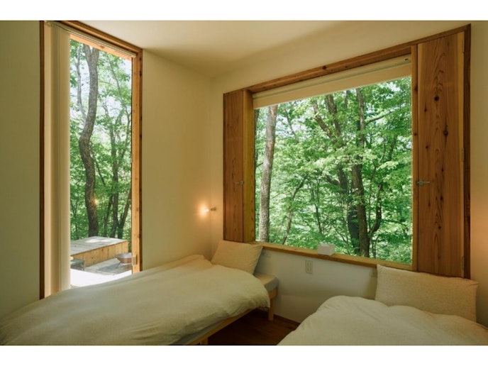 夏の寝室からの景色