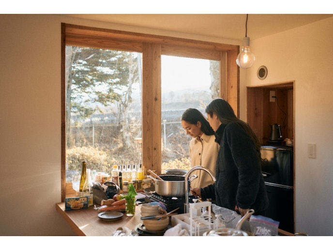 調理器具も一式備えています。