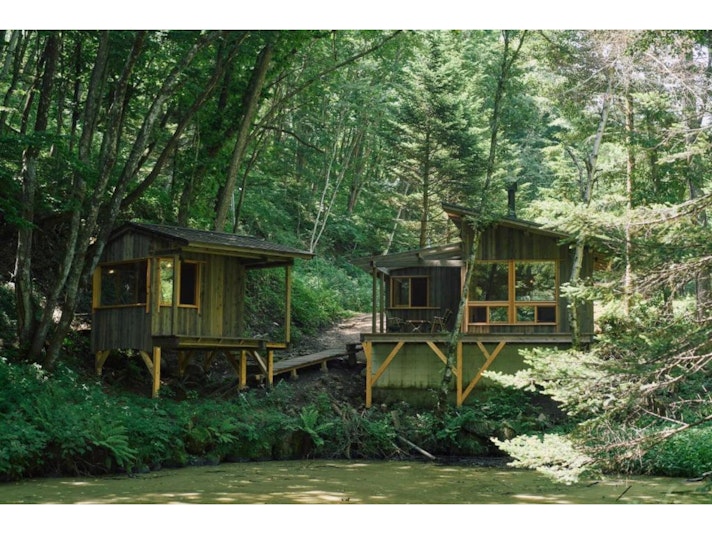 池のほとりのお部屋