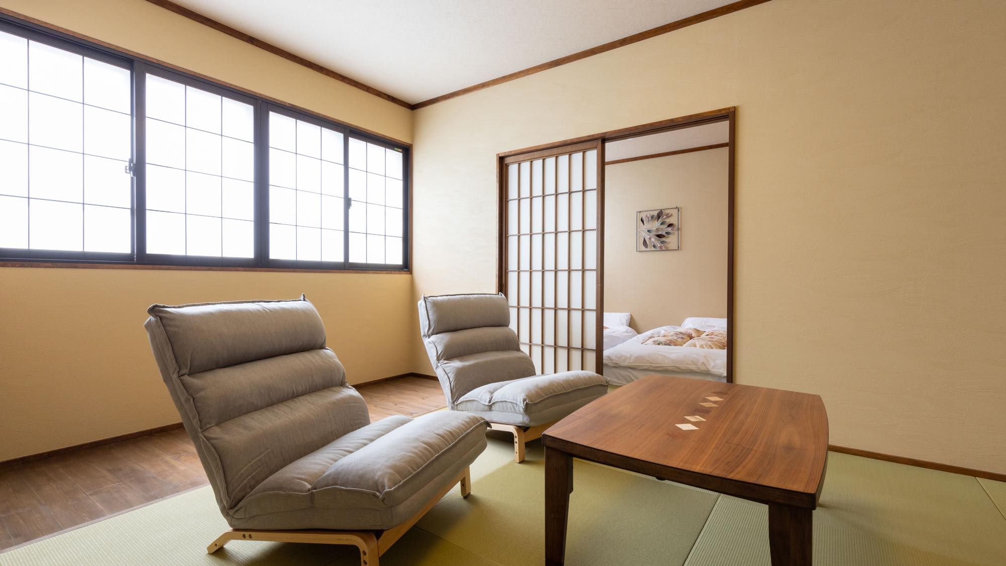 【らいちょう】スタンダード｜和風ツイン（18㎡）居室と寝室の続き間タイプのお部屋