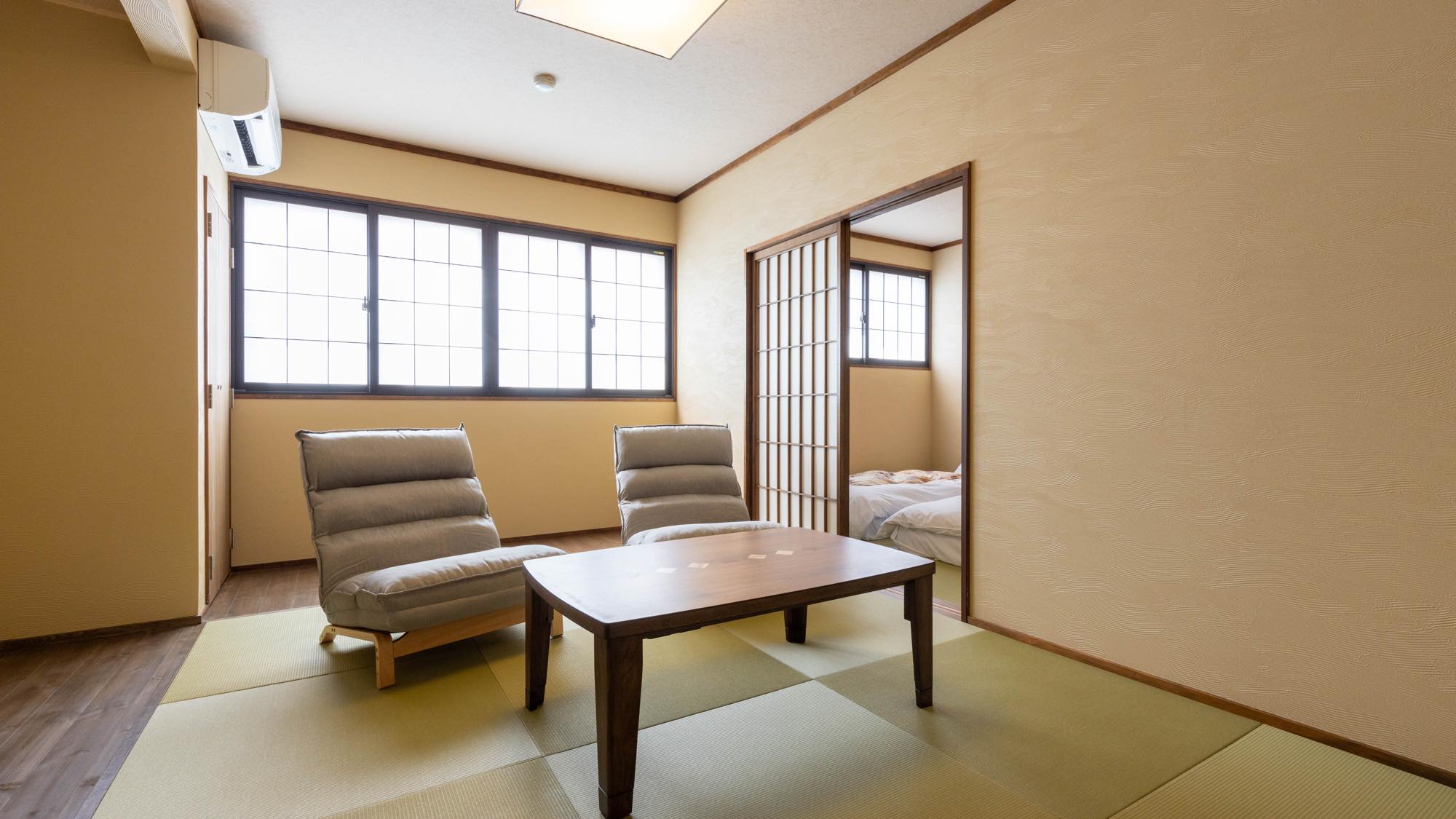 【らいちょう】スタンダード｜和風ツイン（18㎡）居室と寝室の続き間タイプのお部屋