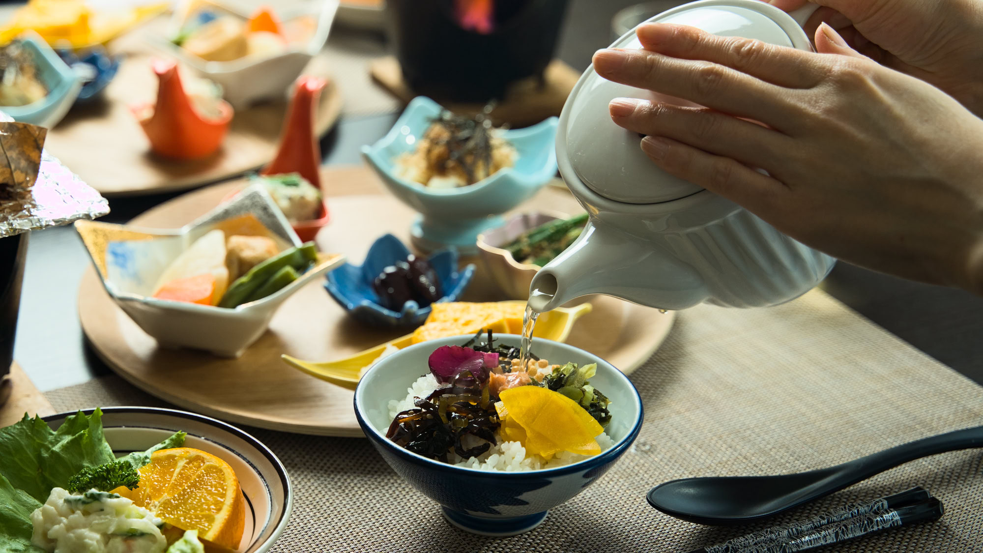 【朝食】朴葉みそや花豆、お茶漬けも楽しめるほっとする朝ごはん＊