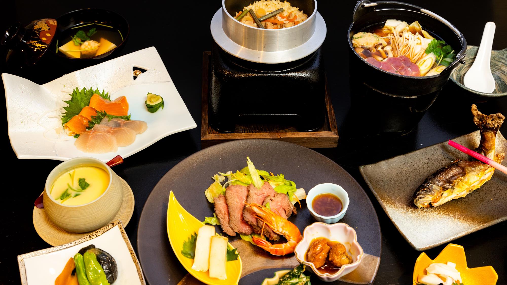 【夕食】《山のごちそうコース》信州の恵みを味わう季節の夕食