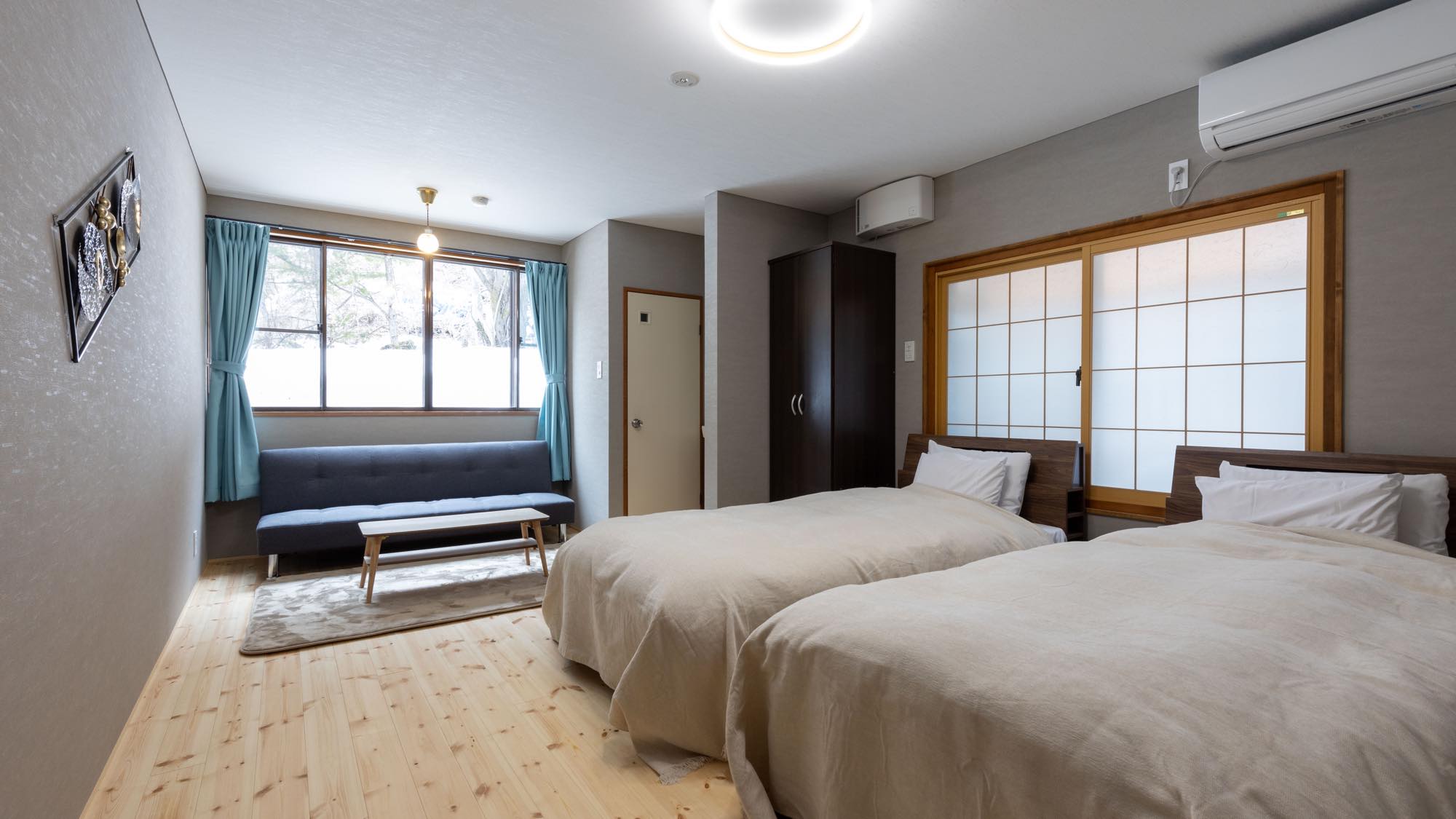 【しゃくなげ】スタンダード｜ツインルーム（17㎡）食事処に近い1階ツインのお部屋