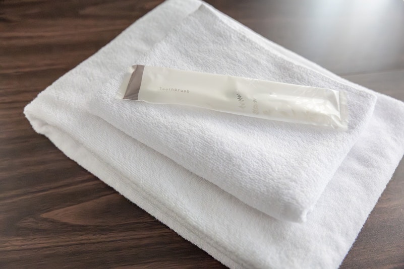 タオル＋歯ブラシを提供しております