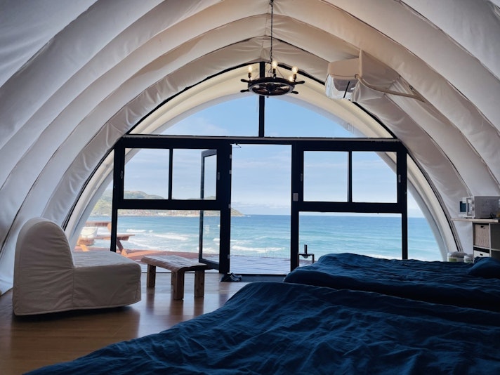 シェルテントからの眺めは圧巻！