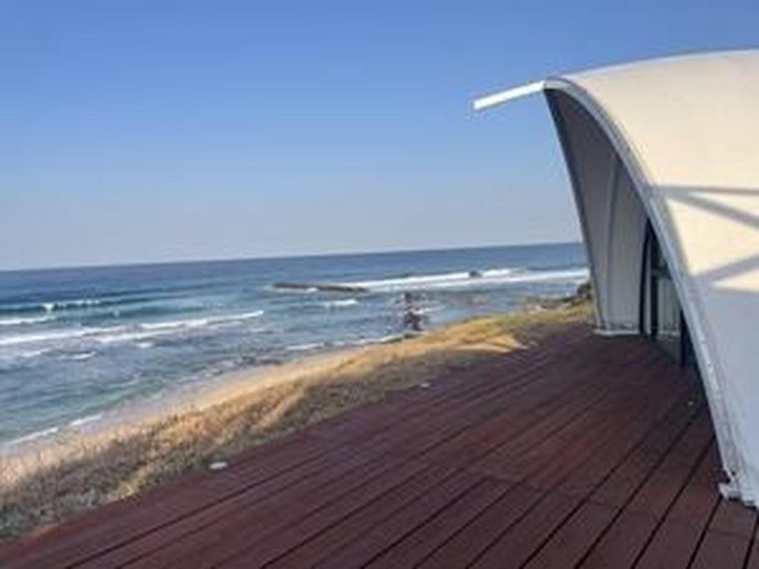 テントから海まですぐ！