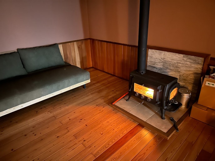 薪ストーブの光