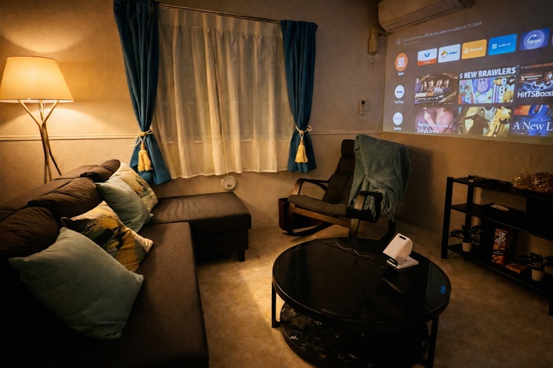 TVはありませんがプロジェクターがございます。