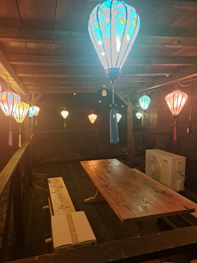 古民家のウッドデッキ