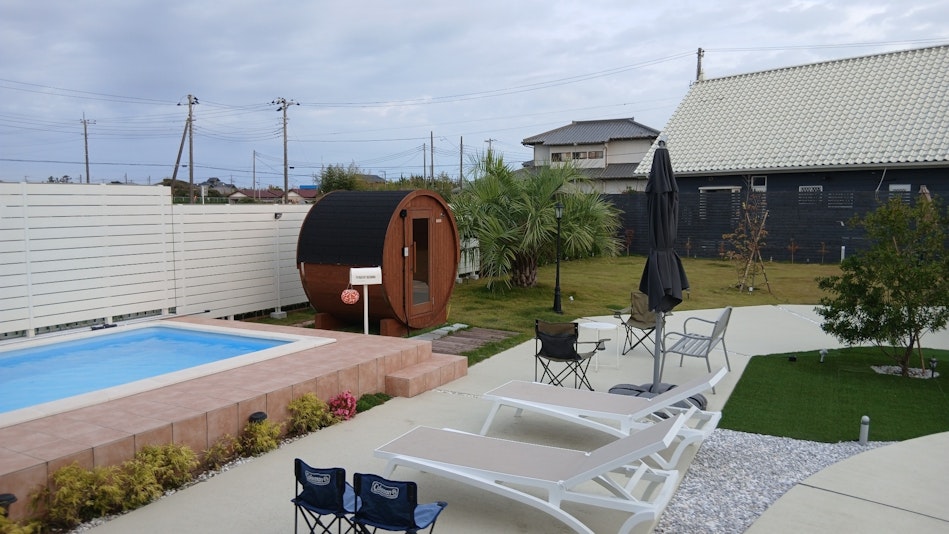 サンベッド、パラソル