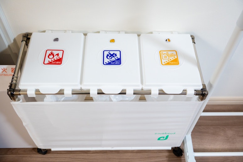 分別用ゴミ箱。滞在中も快適にご利用いただけます。