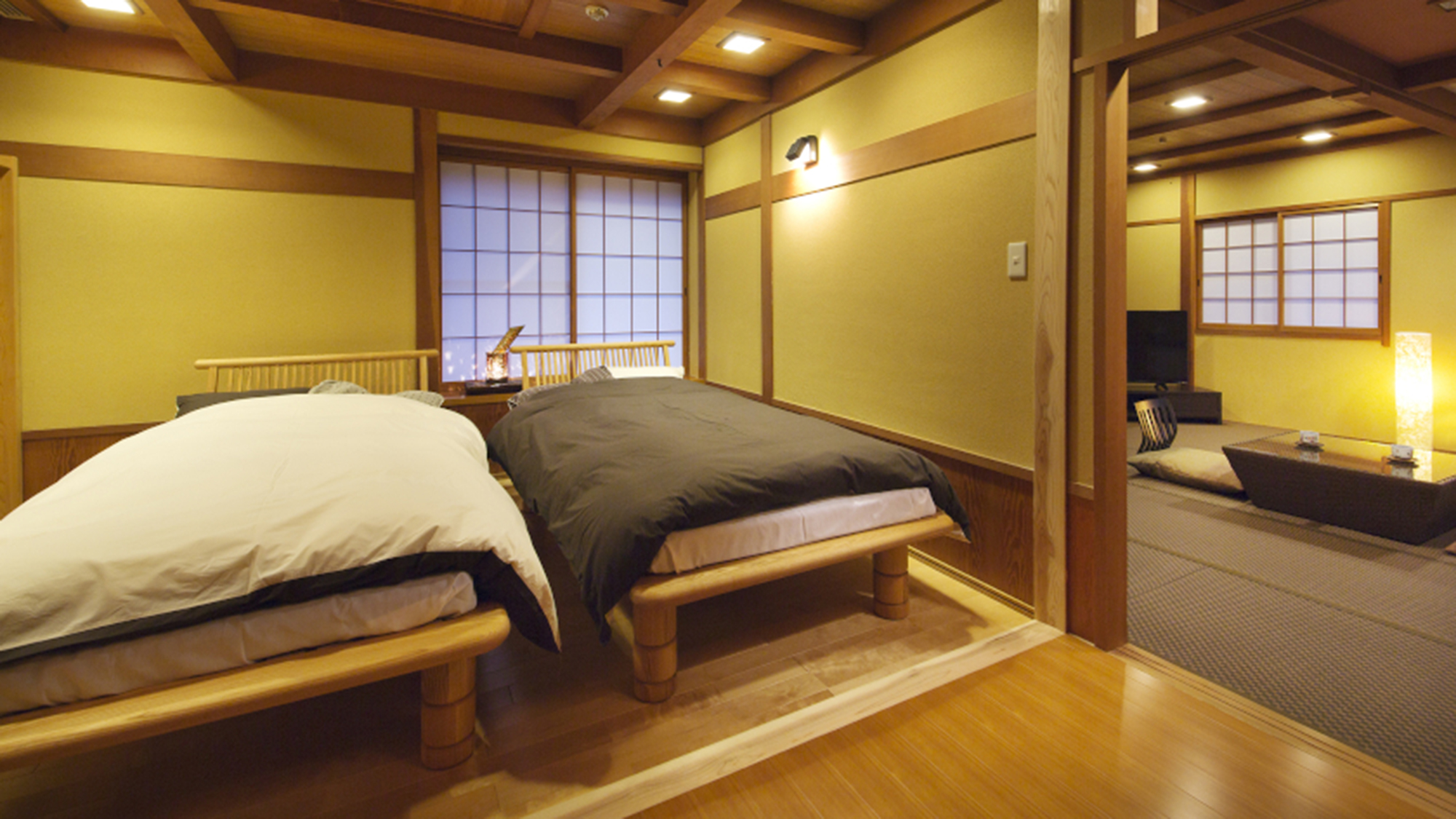 ■福神-hukuzin-半露天風呂付■ベッドルームやリビングを備えた山音特別室♪ワンランク上の寛ぎを