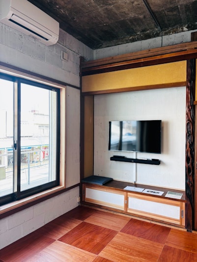テレビ、Bluetoothスピーカー。WIFI完備。
